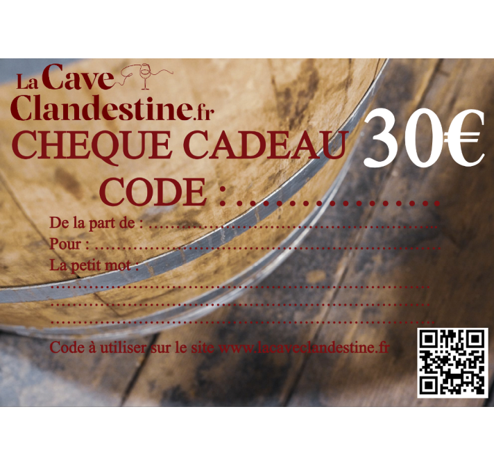 Chèque Cadeau 30€