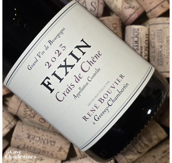 Bouteille Domaine René Bouvier Fixin Crais de Chêne rouge 2023