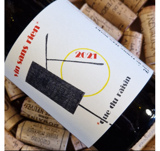 "K" 2021 - "Vin sans rien" - Vin de France rouge 100% Merlot